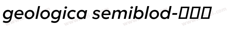 geologica semiblod字体转换